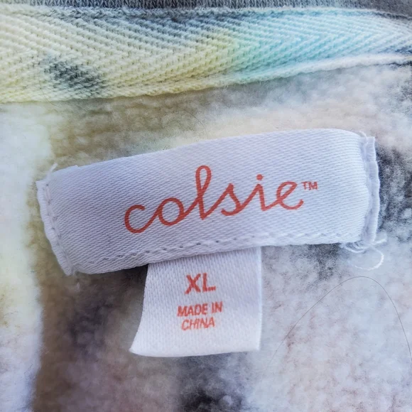 Colsie Women's Lounge Cropped Tie Dye Sweatshirt Size XL EUC - Picture 4 of 5